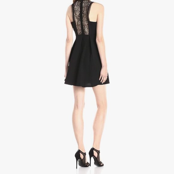 BCBGeneration Little Black Dress with Lace Back | Size 4 - Picture 3 of 7